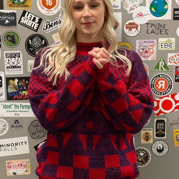 Vintage 1980’s SUPER Soft Blue Mountain Mock Turtleneck Unisex Swearer - XL - Picture 8 of 9